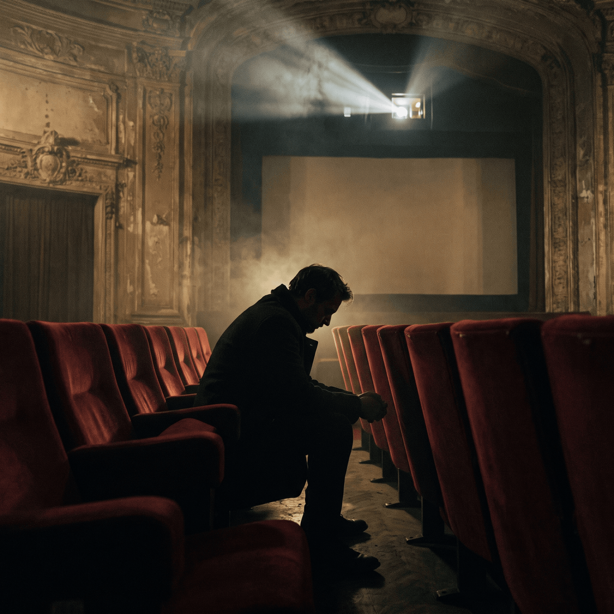 Movie theater with projector light — faith-based films finding their audience